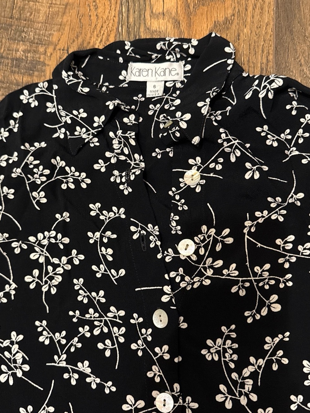 Karen Kane Black and White Floral blouses with pants